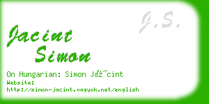 jacint simon business card